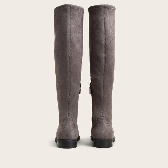 Gentle Soul by Kenneth Cole Women Grey Suede Emma Casual Tall Boots Size 5M - Picture 3 of 6